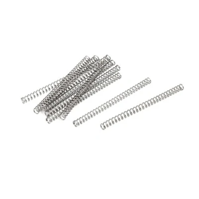 Image of sourcingmap Compression Spring,304 Stainless Steel,2mm OD,0.3mm Wire Size,30mm Free Length,Silver Tone,10Pcs