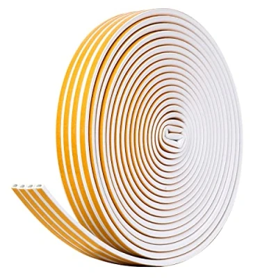 Image of AiQInu Sealing Tape for Doors, 30 m / 98.4 ft Tape, Self Adhesive Door Seal Window Foam Rubber Seal, Sound Insulation, Weatherstrip