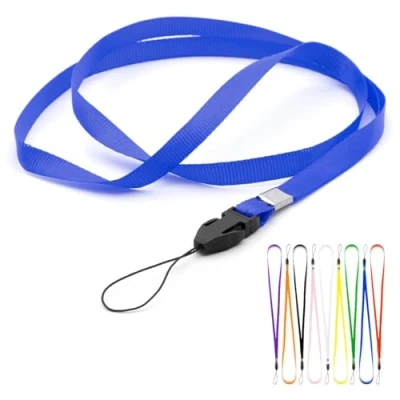 Image of CKB LTD Lanyards Neck Strap ID Badge Holders Loop Clip 48cm for Gym Key Name Tag Pass Holder USB Flash Drive Cell Phone Card and Small Electronic Device (Blue, Pack of 10)