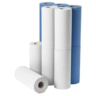 Image of Janit X 10&quot; Hygiene Couch Rolls 2 Ply Paper 40m Length 12 Pack (Blue &amp; White)