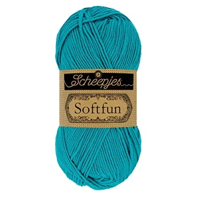 Image of Scheepjes Softfun 2511 Dark Turquoise Yarn 1x50g