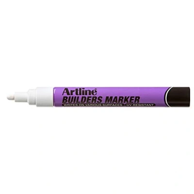 Image of Artline Builders White Marker Pen Bullet Nib