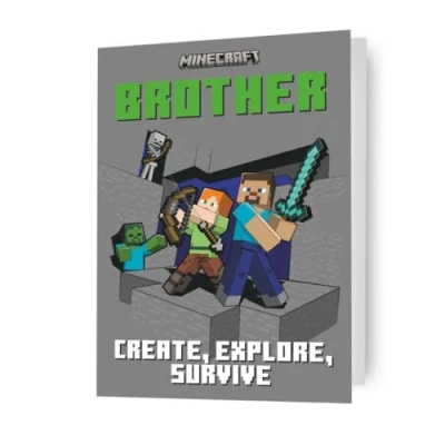 Image of minecraft, brother, birthday card