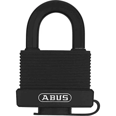 Image of ABUS brass padlock 70/45 weatherproof lock body impact resistant plastic coating security level 5
