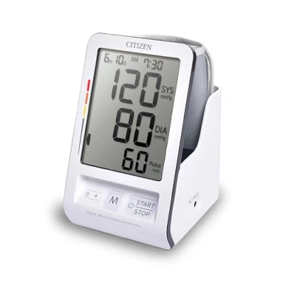 Image of CITIZEN CHU456 Digital Blood Pressure Monitor for Home Use with Convenient Cuff Storage Holder and Huge Display. Complete Hypertension, Pulse Irregular Heartbeat Body Movement Indicators