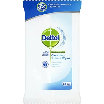Image of Reckitt Benckiser Dettol Anti Bacterial Cleaning Surface Large Wipes