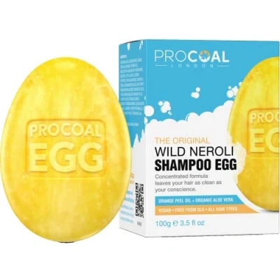 Image of NEW Vegan Wild Neroli Shampoo Bar 100g by Procoal SLS Free Solid Bar, Orange Peel Oil, Hydrating Glycerine, Amino Acid Rich Aloe Vera, Cruelty
