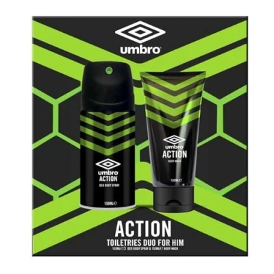 Image of Umbro Action Gift Set 150ml Body Spray + Wash