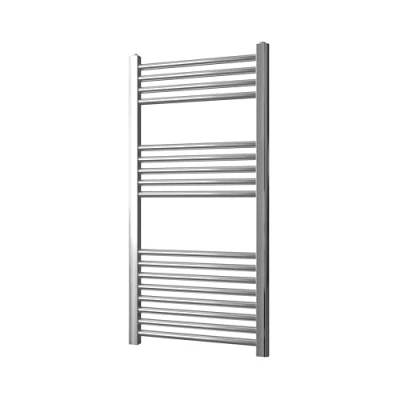 Image of Greened House Chrome Straight Heated Towel Rail 500mm Wide x 1000mm high Flat Central Heating BathroomTowel Radiator