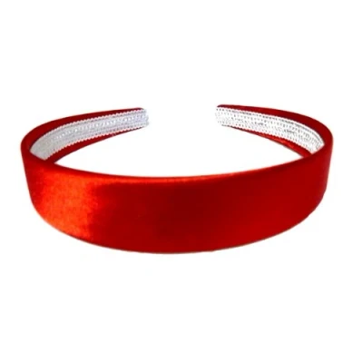 Image of Aliceband Brightly coloured plain 2.5cm wide satin headband alice band[Red]
