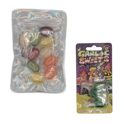 Image of ihoot Pranks for Adults &amp; Kids Practical Jokes Sweet Bundle Dare Challenge Mix of Joke Normal Sweets Party Bag Fillers 1 Pack Garlic Fruit Flavour Hard