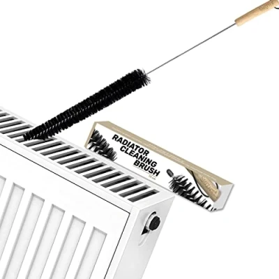 Image of Smith’s® Premium Radiator Cleaning Brush 70cm (27.5 Inches) Flexible Nylon Bristles Smooth Wooden Handle Fits 99% of Gridded &amp; Non Radiators