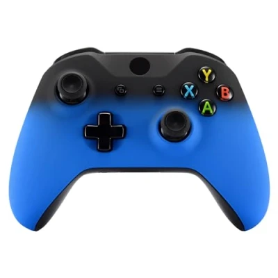 Image of eXtremeRate Soft Touch Front Housing Shell Faceplate Cover for Xbox One S &amp; X Controller Shadow Blue