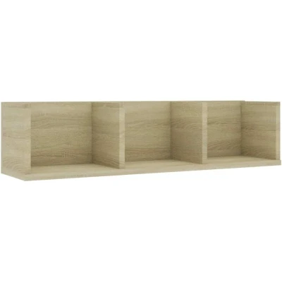 Image of vidaXL CD Wall Shelf Sonoma Oak 75x18x18 cm Engineered Wood