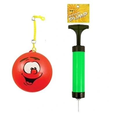 Image of HENBRANDT Smelly Fruits Smile Happy Face Ball &amp; Sports Pump Uninflated With Hooks Spiral Keyring