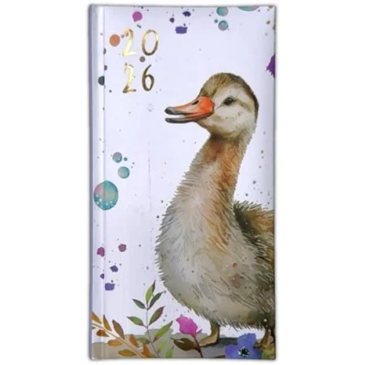 Image of 2025 Diary Slim Size Week to View Diaries Full Year Journal Calendar Planner (Multicolor Stripes)