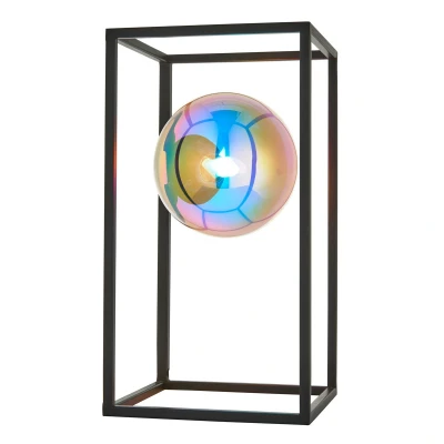 Image of Kinjo Table Lamp Matt Black, Iridescent Glass, 1x G9