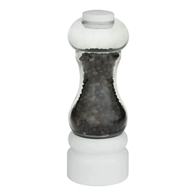 Image of Grunwerg SP 110WT Salt or Pepper Mill, Plastic, White
