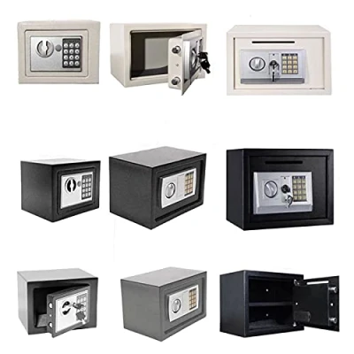 Image of Safe Box with Code and Key Security Digital Steel Fireproof Safety for Storage Money/Cash/Jewelry/Documents 16L, White
