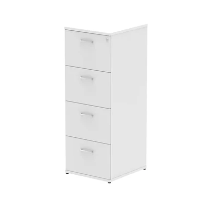 Image of Impulse Filing Cabinet 4 Drawer White I000194