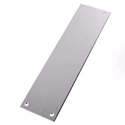 Image of Plain Satin Aluminium Door Finger Push Plate 30cm x 7.5cm (Pack of 10)