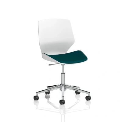Image of Florence 5 Star Base Bespoke Maringa Teal Fabric Task Operator Chair