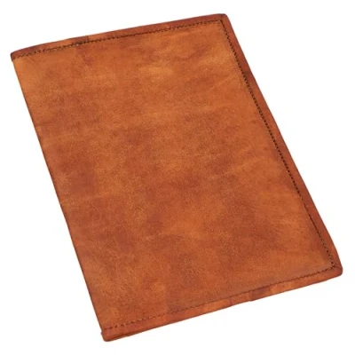 Image of Gusti Leder Nature Becky Genuine Leather Wrapper Book Handmade Cover Folder A5 File Portfolio Vintage P4