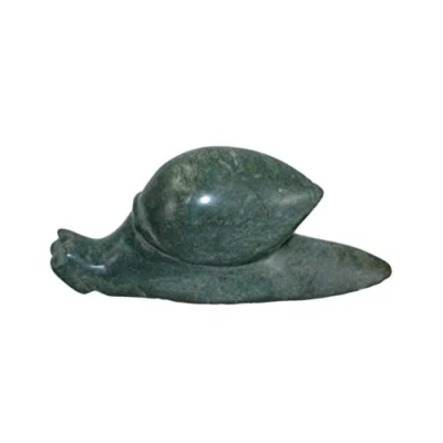 Image of The Friendly Trading Co African Stone Snail Family Sculptures Small &amp; Medium by Zimbabwe Artists with Storycard (12cm)