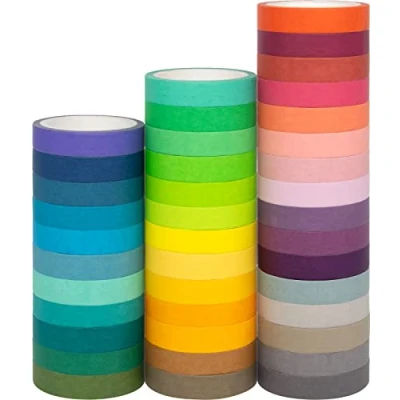 Image of AOAPMN 40 Rolls Washi Tape Set Decorative Masking DIY Tapes for Children and Gifts Warpping Halloween,Thanksgiving Day,Christmas