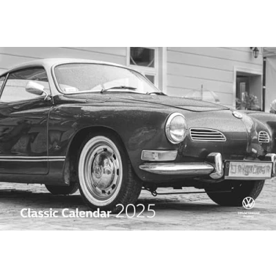 Image of arti promotion VW Classic Calendar 2025 Wall Calendar, 49.5 x 33 cm, with Classics from History, Great Pictures of Models, International Spiral Bound