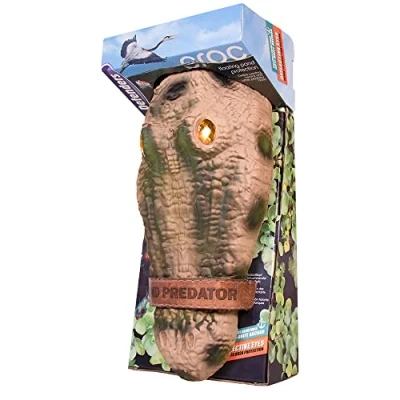 Image of Croc floating Pond Protection Realistic Decoy Deterrent, Scares Birds and Other Predators from Ponds Protects Fish. 41.5 cm x 12.5 12