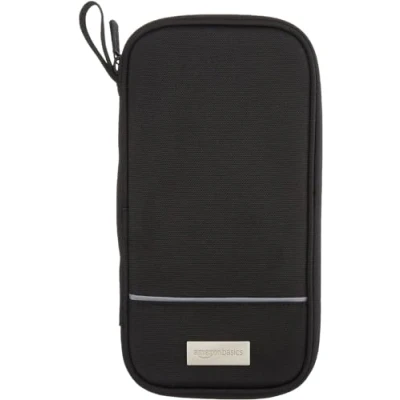 Image of Amazon Basics RFID Travel Organizer, Black, Solid