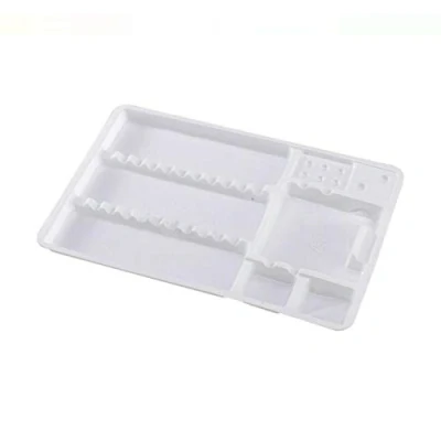 Image of Plastic Disposable Instrument trays 28x18 cm For Dental, Podiatry, Body Piercing, Beauty Clinics Tattoo (Pre Formed Base 50)