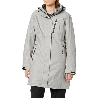 Image of Killtec Alisi Women&#039;s Functional parka with Removable hood, womens, zip off 32730 000, Mid Grey, 50 (EU)