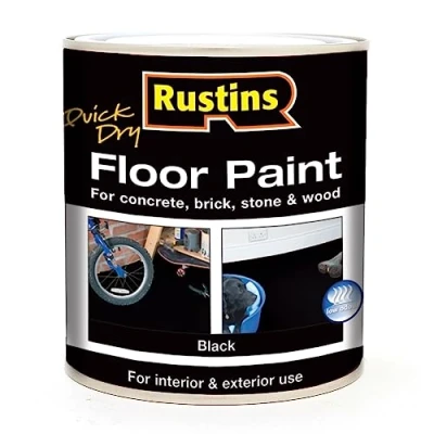 Image of RUSTINS Floor Paint Black 1L