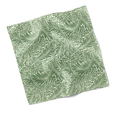 Image of Harrison Cropper William Morris Larkspur Design Fabric Napkin Set of 4 (Sage)