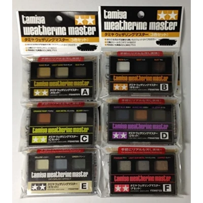 Image of ANBAI TAMIYA Weathering Master 6 Sets(A,B,C,D,E,F) [Japan Import]