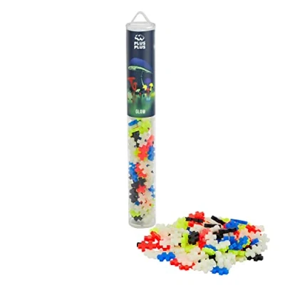 Image of Plus Glow Colour Mix 100 Pieces Creative Game, Building Blocks, Development Toy for Children, STEM, STEAM, Produced in Denmark