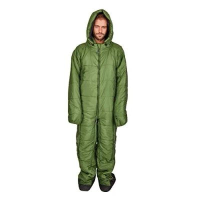 Image of Hygger Nanuk Garden Green S Original Sleeping Bag with Arms and Legs, 3M Thinsulate filling makes it warm, lightweight &amp; small in pack size