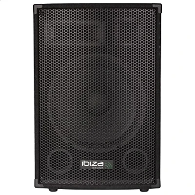 Image of Ibiza DISCO12B 3 way passive trapezoidal speaker with 12&quot;/30cm bass driver 600W Black