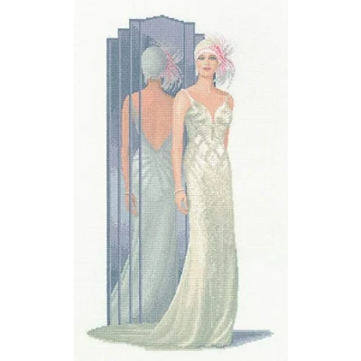 Image of Heritage Crafts Elegance Cross Stitch Kit Lilly (Aida)