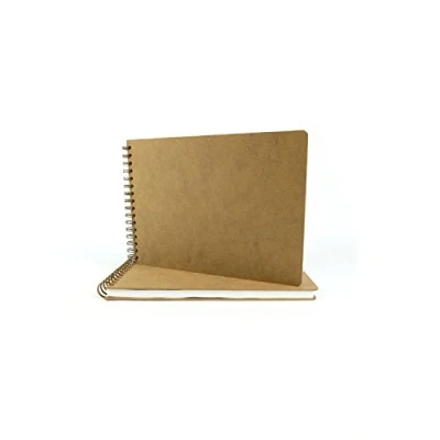Image of Seawhite A4 Landscape 50 Sheets White Cartridge Sketching Paper Acid Free 160 gsm Ring Bound Art Craft Sketch Drawing Book Suitable for Pencils, Pens and Light Washes