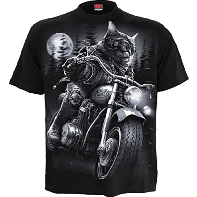Image of Spiral Nine Lives T Shirt Black XXL