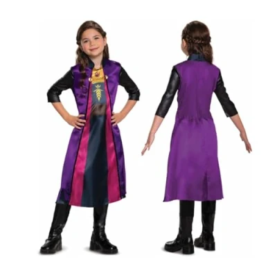 Image of Disney Official Standard Frozen 2 Anna Costume Girls, Dress Carnival Fancy Princess for Children S