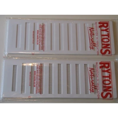 Image of 2 x Hit and Miss Adjustable Vent Cover 9 3 with flyscreen (Two Vents)