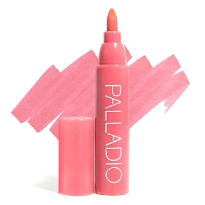 Image of Palladio Lip Stain, Hydrating and Waterproof Formula, Matte Color Look, Longlasting All Day Wear Color, Smudge Proof Natural Finish, Precise Chisel Tip Marker, Pinky