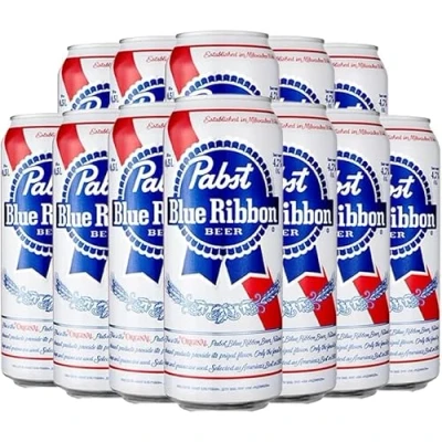 Image of Pabst Blue Ribbon American Pale Lager 24 X 500ml Cans 4.7% ABV Beer Gifts for Men, Beers and Lagers Offers, Drinks, Gift Set, Perfect Birthdays Christmas Valentines Anniversary