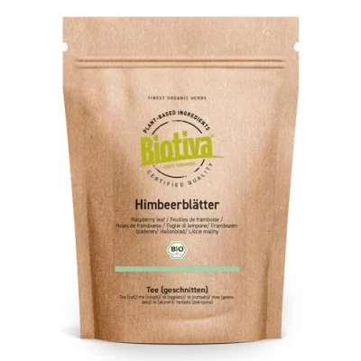 Image of Biotiva Raspberry Leaves Tea Organic 60g Very Huge Sufficient for 40 Cups Recommended by Midwifes Packed and Controlled in Germany (DE ECO 005)