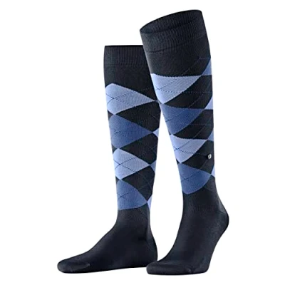Image of Burlington Manchester Kneehigh Onesize Knee high socks, Men&#039;s, Size: 7.5 12, Marine