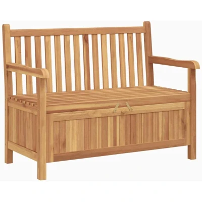 Image of vidaXL with Storage Brown Solid teak wood